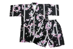 女物甚平 甚平 レディース 3Lサイズ 大きいサイズ 女甚平 婦人 おしゃれ 夏 お祭り 花火 花柄 浴衣生地使用 メール便不可 上着 パンツ セパレート 帯不要 簡単着装 着付け要らず 二部式