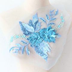 バトン衣装　青・白切替レオタード　130 バトン衣装 青・白切替レオタード 130