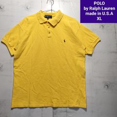 Polo by Ralph Lauren アメリカ製 鹿の子ポロシャツ　イエロー　サイズXL