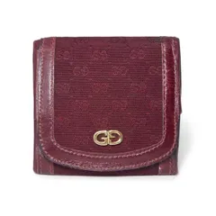 OLD Gucci　GG柄ジャガードコインケース（赤） (GH-478R)