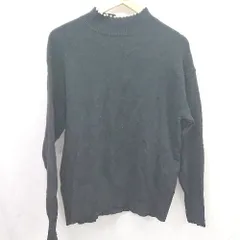 ◇ ⊇ Techichi テチチ 首元装飾 長袖 デザインリブニット サイズF ブラック系 レディース E  【1505290041669】