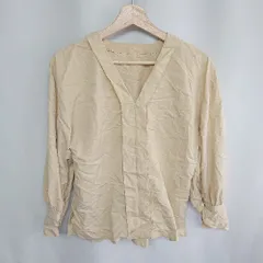 ◇ ADAM ET ROPE アダムエロペ 長袖 ブラウス サイズF ベージュ系 レディース E  【1407180012714】