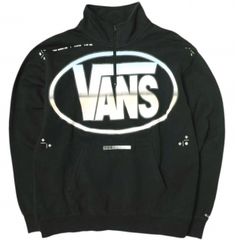 LQQK STUDIO x VANS VAULT ルックスタジオ ヴァンズ ボルト 別注 Quarter Zip Top ハーフジップスウェット VN0A4VMKBLK XL BLACK トレーナー 裏起毛 トップス g21995