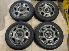【2503057】スタッドレス スズキ ハスラー 純正 スチールホイール 15インチ 4.5J PCD100 4H + BRIDGESTONE BLIZZAK VRX3 165/60R15 2022年 7.5mm