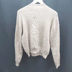 ◇ ITEMS URBAN RESEARCH リブ ハイネック 綺麗め 長袖 ニット セーター サイズF ベージュ レディース E  【1304210005398】