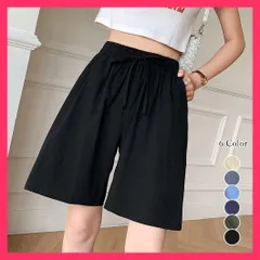 【スタッフおすすめ！】 リネン ワイドパンツ 短パン 綿麻 半ズボン ショーパン 無地/綿麻 パンツ/着やせ ボトムス ショートパンツ ハーフパンツ 薄手 ウ おすすめ おしゃれ　かわいい　人気 85YN-900187