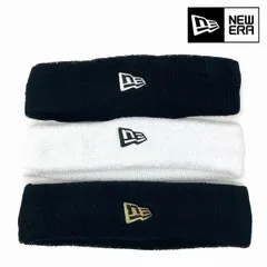 ニューエラ ヘアバンド ストック New Era HEADBAND ヘッドバンド パイル地 フリーサイズ スポーツ ヘアバン ロゴ ヘアアクセ / ホワイト ブラック ゴールド 【MB】
