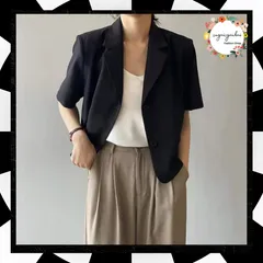 クロップド丈 テーラードジャケット 半袖 レディース おしゃれ ショートジャケット 韓国ファッション 短丈ジャケット 大人可愛い 夏服 ライトアウター オフィスカジュアル サマーカーディガン ショート丈 トップス 夏ジャケット 低身長 6LANKAI-001