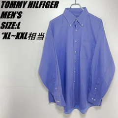 【定番】TOMMY HILFIGER　トミーヒルフィガー　BD長袖シャツ　メンズ　サイズL　XL~XXL相当　ネイビー