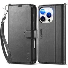 【人気商品】カード収納 [RFIDブロッキング] iphone16プロ手帳型ケース 横置きスタンド機能 ストラップ付き TPU素材 PU合皮 手帳型 全面保護 ケース 衝撃吸収 対応 アイフォン16プロスマホケース (2024年発売 Pro 6.3インチ 16