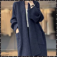 ニットカーディガン ロング丈 秋冬 韓国リブニットトッパーカーディガン 厚手ラップカーディガン 畦編みニット コーディガン きれいめ レディース 羽織り 暖かいミドルカーディガン ボタンレスカーデ秋 体型カバー 着やせ