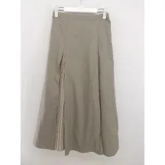 ◇ merlot メルロー 切替 プリーツ ロング フレア スカート ベージュ系 レディース P  【中古】 【1208230006826】のサムネイル