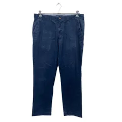 TOMMY HILFIGER チノパンツ W36 トミーヒルフィガー テーラードフィット コットン ビッグサイズ ネイビー 古着卸 アメリカ仕入 2312-842