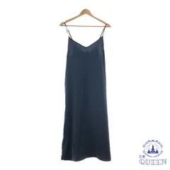 ☆美品 UNIQLO ユニクロ ワンピース 薄手 キャミソール シンプル ロング レディース ネイビー S 901-10148 送料無料 古着