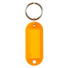 （まとめ買い）コクヨ キーホルダー型名札 両面表示用 オレンジ 10個パック ナフ-210YRX10 【×3セット】