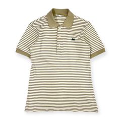 70s 80s CHEMISE LACOSTE シュミーズ ラコステ ボーダー 鹿の子 半袖 ポロシャツ/メンズ ビンテージ