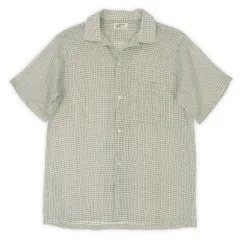 アロー Arrow 60s 60年代 シアーコットン オープンカラーシャツ MADE IN USA アメリカ製 半袖 開襟 珍品 ボックス ヴィンテージ 古着 メンズ シャツ イエロー系 15-15 1/2【中古】