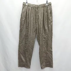 ◇ ⊇ ZARA ザラ フェイクレザー イージーパンツ サイズL ブラウン レディース E  【1410100042296】