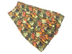 U By Spick & Span スピック＆スパン ボタニカル柄 ロング スカート size34/黒 ■◇ レディース