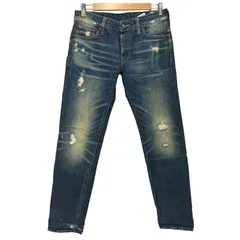 ジースターロー G-STAR RAW 3301 LOW TAPEREDクラッシュ加工テーパードデニムパンツ メンズ  W29L32