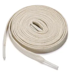 uxcell 靴紐 靴ひも 平型 平ひも ワックス シューレース ブーツ用 カジュアルシューズ 男女兼用 2足 ベージュ 160 cm