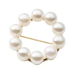 【A：ゴールド×ワンサイズ】[Cream dot. クリームドット公式] ブローチ コサージュ フォーマル 卒業式 卒園式 入学式 入園式 ママスーツ パール キュービックジルコニア ビジュー 小さめ ミニ ピン 華やか 大人 上品 エレガント