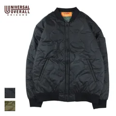 【新品】 UNIVERSAL OVERALL ユニバーサルオーバーオール QUILT TEAM JACKET メンズ/レディース ブラック/オリーブ M-L U2233452