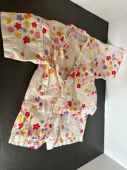 miki HOUSE 甚平 花柄 85サイズ 女の子 ベビー服