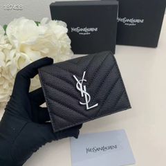 大人気☆ ☆Saint laurent paris YSLレデイース三折り財布^