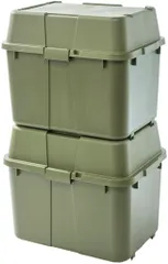 大竹産業xグリーンパルトランクボックスArmeyGreen70L(2個セット)収納ケースカーゴキャンプ用品屋外アウトドアコンテナ宅配BOXOGP-002アーミーグリーン