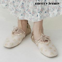 【爆速配送】【即納】 【SALE50%OFF】 メリージェニー merry jenny 靴 24春夏 ribbon floral バレエシューズ　シューズ バレエ 282431803201