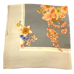 大判！【美品✨️】LEONARD フラワープリント スカーフレオナール LEONARD レオナール フラワープリントスカーフ LEONARD - □美品