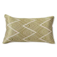 クッションカバー おしゃれ 北欧風 ソファー 背当て 幾何学模様 45×45 30×50 ジャガード織 正方形 長方形 アジアンテイスト 和モダン SweetBaku (30×50, イエロー) 