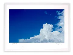 版画 絵画 深い夏、入道雲と青空/アートフォト インテリア 額入り 額装込 風景画 油絵 ポスター アート アートパネル リビング 玄関 プレゼント モダン アートフレーム 飾る Mサイズ おしゃれ 壁掛け 絵