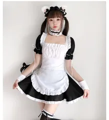 【売り切りセール！】メイド 服 ロリータ コスチューム コスプレ 衣装 ゴスロリ エプロン ミニ丈 セクシー ミニスカート ハロウィン ハロウィーン 仮装 衣装 コスチューム