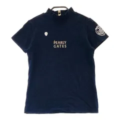 サイズ：0 PEARLY GATES パーリーゲイツ  半袖ハイネックTシャツ  ネイビー系 [240101283629]# ゴルフウェア レディース ストスト