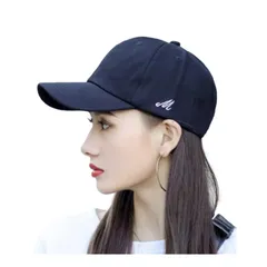 [ジーティアモ] キャップ レディース サイド 英字 ワンポイント 刺繍 アジャスター 調節 帽子 きゃっぷ ぼうし ホウシ 黒 ブラック 白 ホワイト アイボリー 可愛い カワイイ おしゃれ お洒落 オシャレ UV カッ [ブラック] [Free Size]