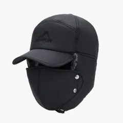 ☆ ブラック ☆ 帽子 防寒 冬 lfm022 フライトキャップ 帽子 防寒 冬 防寒帽子 トラッパーハット トラッパーキャップ アビエイターハット 飛行機帽 耳あて付き帽子 耳当て付き帽子 パイロットキャップ パイロット帽 キャップ マスク付き 耳あて付