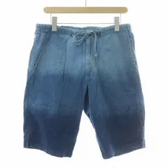 ガイジンメイド GAIJIN MADE ハーフパンツ ショートパンツ ジップフライ 刺繍 グラデーション M 青 ブルー 紺 ネイビー /BB ■MA ■MTのサムネイル