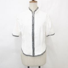 yori ヨリ 半袖 Tシャツ カットソー 36 ホワイト 良品 yori ヨリ ショートスリーブ 半袖 ペプラム Tシャツ