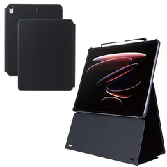 【新品】 エレコム iPad Air 13インチ (M3/M2) 2025/2024年 ケース カバー 多段階高さ調整 オートスリープ/オートウェイク ソフトレザー ブラック TB-A25XWVH2BK 1