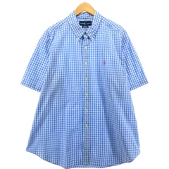 古着 ラルフローレン Ralph Lauren CLASSIC FIT クラシックフィット ギンガムチェック 半袖 ボタンダウン チェックシャツ/eaa563566