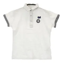 サイズ：S AND PER SE アンパスィ  半袖ポロシャツ 総柄 ホワイト系 [240101317240]# ゴルフウェア レディース ストスト