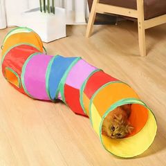 折りたたみ式 ファブリック インタラクティブ迷路 猫用 複数トンネル付き 楽しいペットエクササイズ 屋内猫用 隠れ家プレイハウス