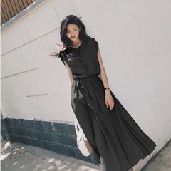 ベルト付きロングワンピース  選べる3COLOR