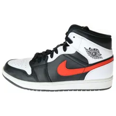 NIKE (ナイキ) AIR JORDAN 1 MID エアジョーダン 1 ミッドカットスニーカー ブラック/レッド/ホワイト US10/28cm 554724-075