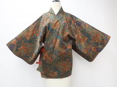 【京松】リサイクル着物 道中着 正絹 身丈約72cm 裄丈約67cm kyo7z07-740