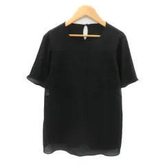 トランスワーク TRANS WORK カットソー 半袖 40 L 黒 ブラック /YK23