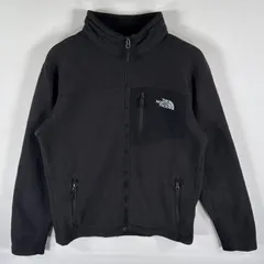 古着 ザ・ノースフェイス THE NORTH FACE フリースジャケット フルジップ ワンポイントロゴ ボア アウトドア S  ブラック メンズ