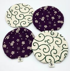 コースター 置物座布団 桜・唐草模様 12cm (4枚セット)